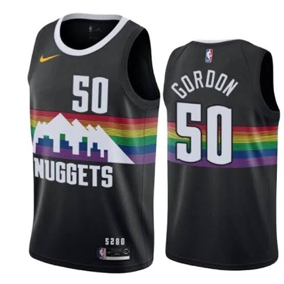 Aaron Gordon YOUTH KIDS Denver Nuggets Official NBA Nike Jersey black
