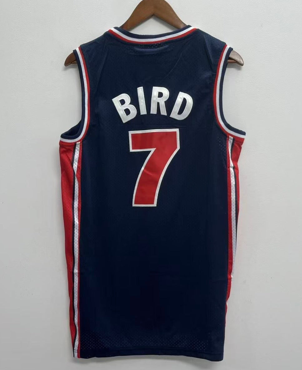 Larry Bird YOUTH KIDS USA Basketball Olympic Mitchell & Ness Jersey blue
