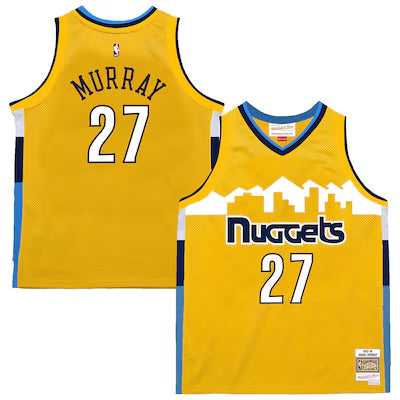 Jamal Murray YOUTH KIDS Denver Nuggets Jersey Mitchell & Ness Yellow