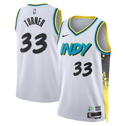 Myles Turner YOUTH KIDS Official NBA Nike Jersey White