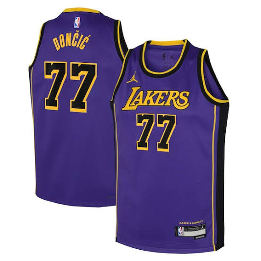 Luca Doncic Los Angeles Lakers Official NBA YOUTH Jersey purple