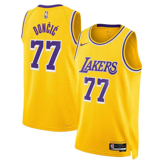 Luca Doncic Los Angeles Lakers Official NBA YOUTH Jersey yellow