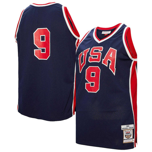 Michael Jordan YOUTH KIDS 1984 USA Basketball Olympic Mitchell & Ness Jersey blue
