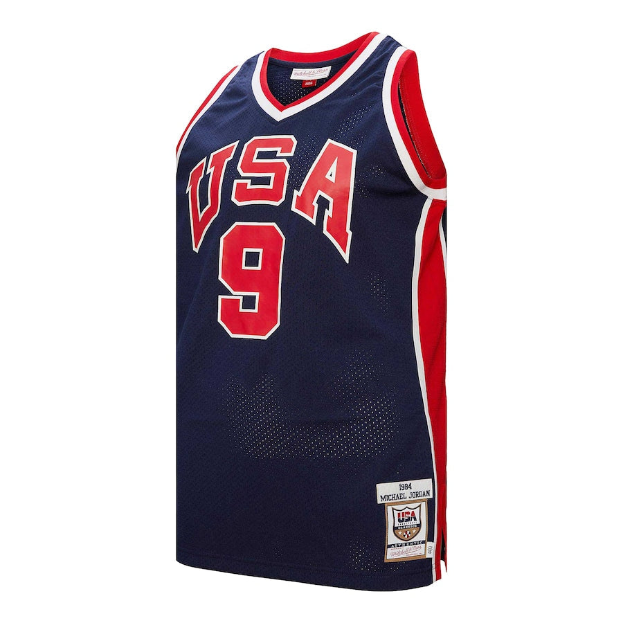 Michael Jordan YOUTH KIDS 1984 USA Basketball Olympic Mitchell & Ness Jersey blue