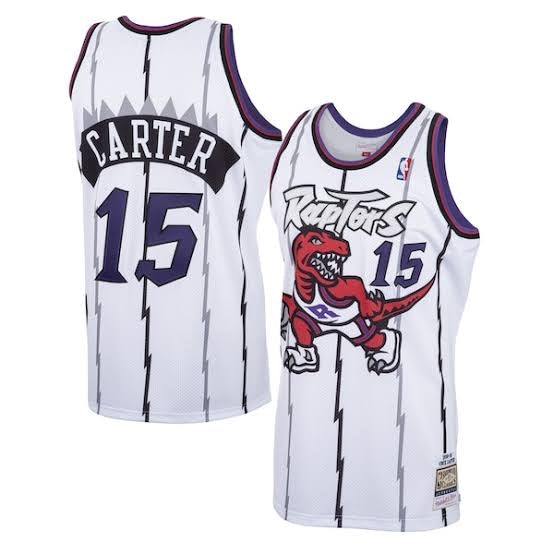 Vince Carter YOUTH KIDS Toronto Raptors Jersey Mitchell & Ness white