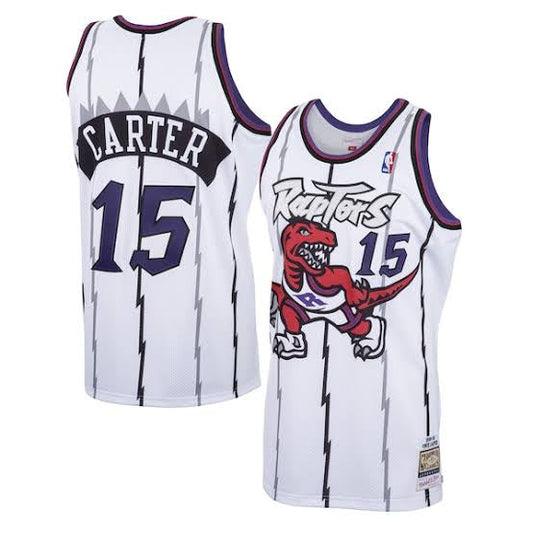 Vince Carter YOUTH KIDS Toronto Raptors Jersey Mitchell & Ness white