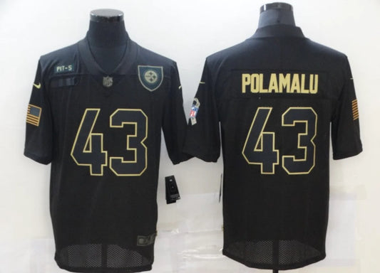 Troy Polamalu Youth Kids Pittsburgh Steelers Official NFL Nike Salute to Service Jersey