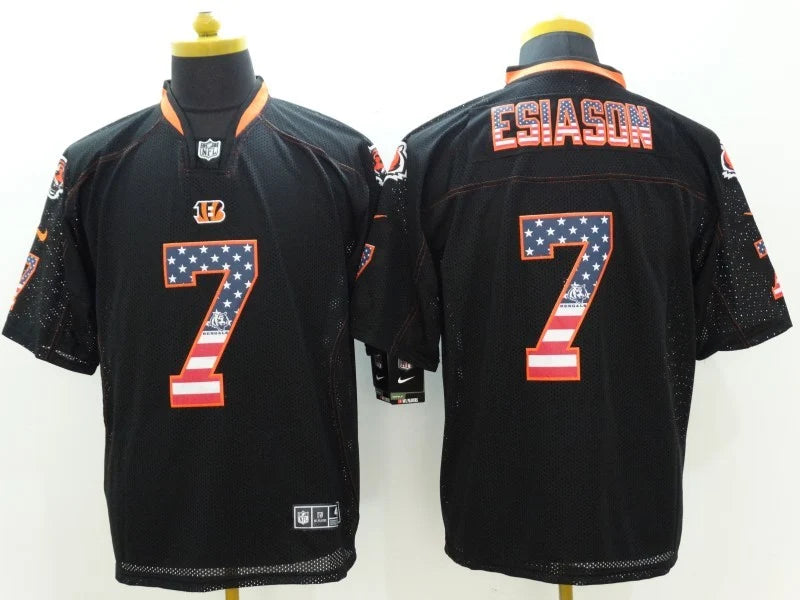 Boomer Esiason Cincinnati Bengals military Stars and Stripes Jersey
