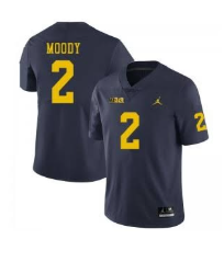 Jake Moody Michigan Wolverines Official NCAA Jersey #2 Blue