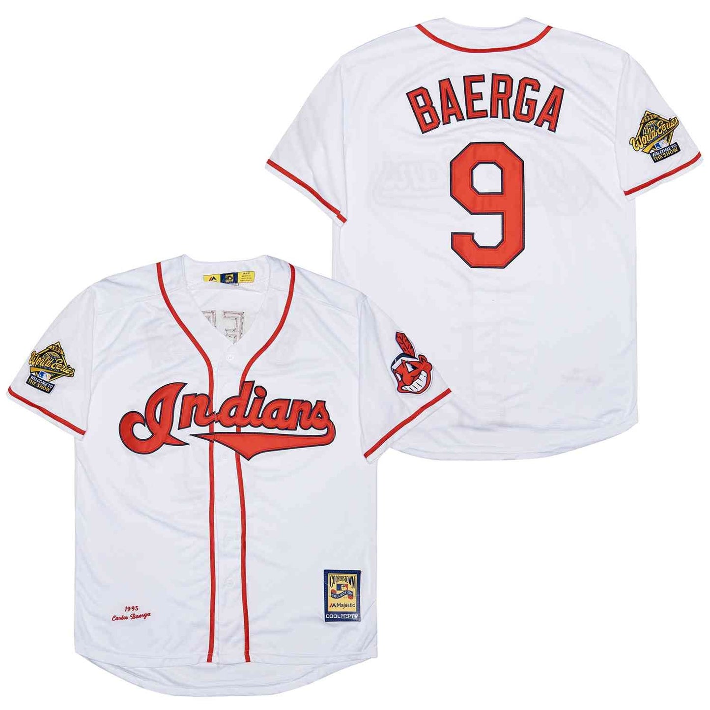 Carlos Baerga Cleveland Indians Jersey Majestic White