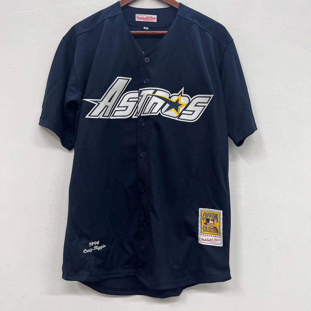 Craig Biggio Houston Astros Jersey Mitchell & Ness Dark Blue