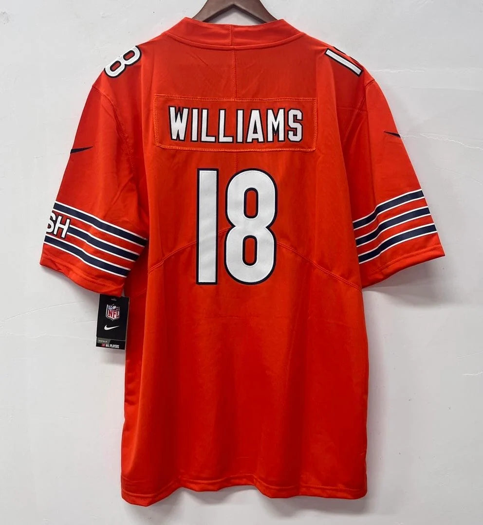 Caleb Williams Chicago Bears Official NFL Nike Jersey Orange