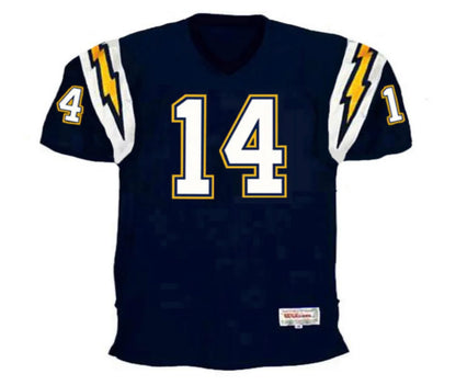 Dan Fouts San Diego Chargers Jersey Mitchell & Ness blue
