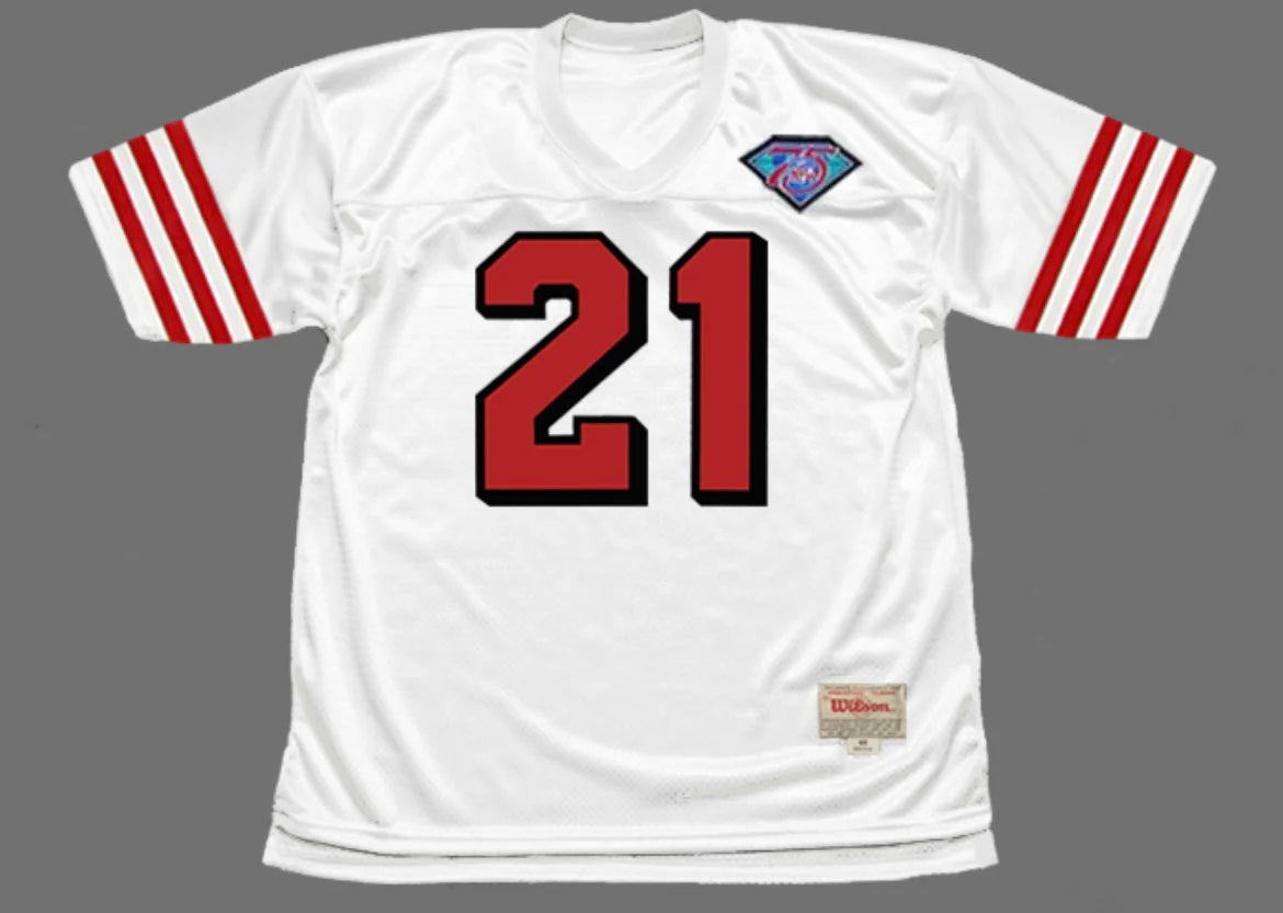 Deion Sanders San Francisco 49ers Jersey 1994 Mitchell & Ness White