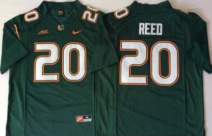 Ed Reed Miami Hurricanes Jersey Green