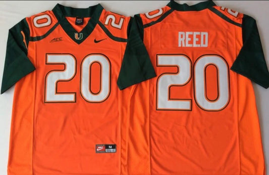 Ed Reed Miami Hurricanes NCAA Jersey Orange