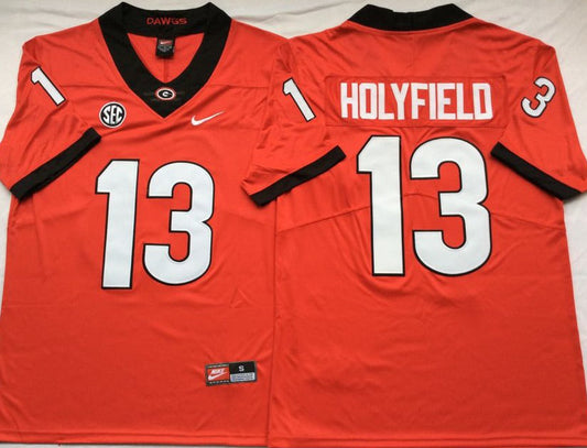 Elijah Esaias Holyfield Georgia Bulldogs jersey NIKE red