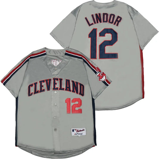 Francisco Lindor Cleveland Indians Jersey Majestic