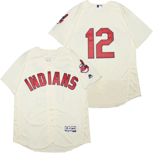 Francisco Lindor # 12 Cleveland Indians Jersey Majestic