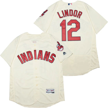 Francisco Lindor Cleveland Indians Jersey Majestic