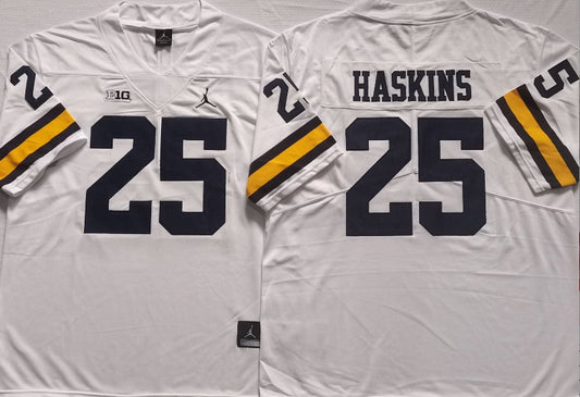 Hassan Haskins Michigan Wolverines Jersey white