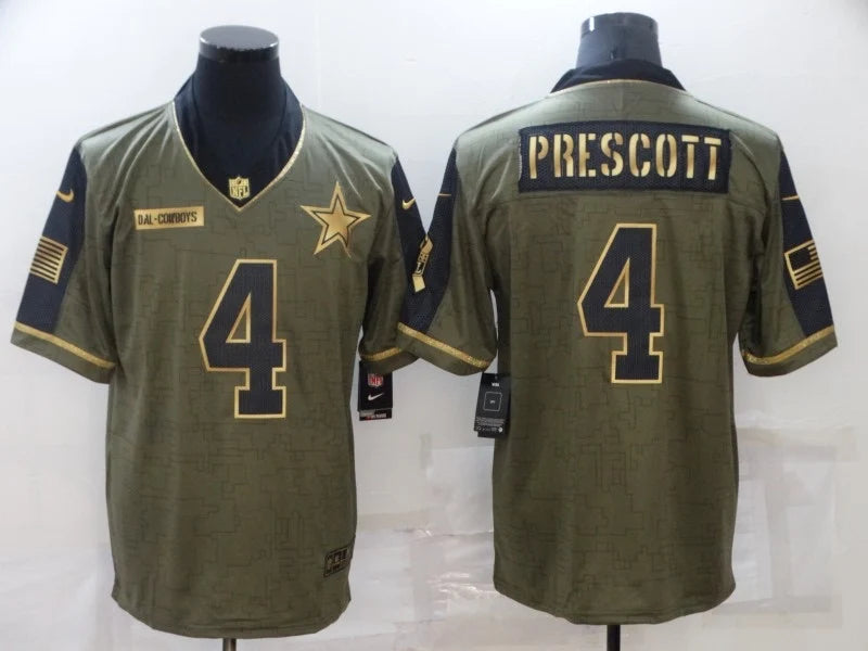 Dak Prescott Dallas Cowboys Official NFL Nike military salute to service Jersey