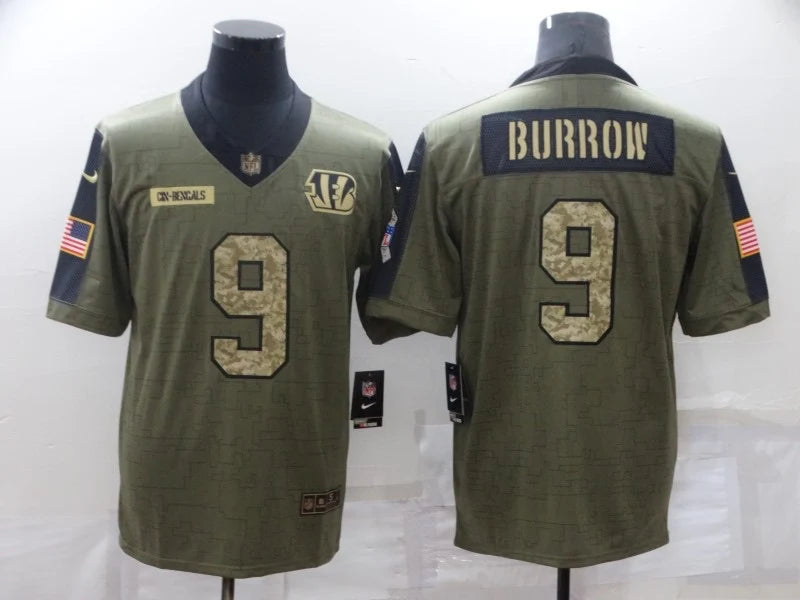 Joe Burrow Cincinnati Bengals military salute to service Jersey