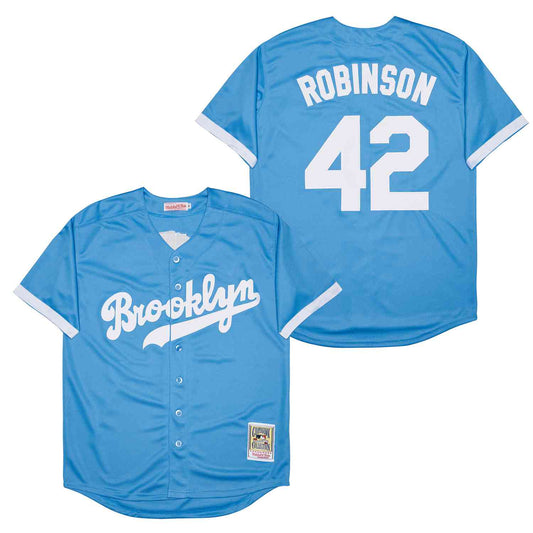 Jackie Robinson Brooklyn Dodgers Jersey Mitchell & Ness light blue