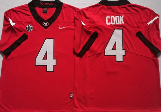 James Cook Georgia Bulldogs Jersey red