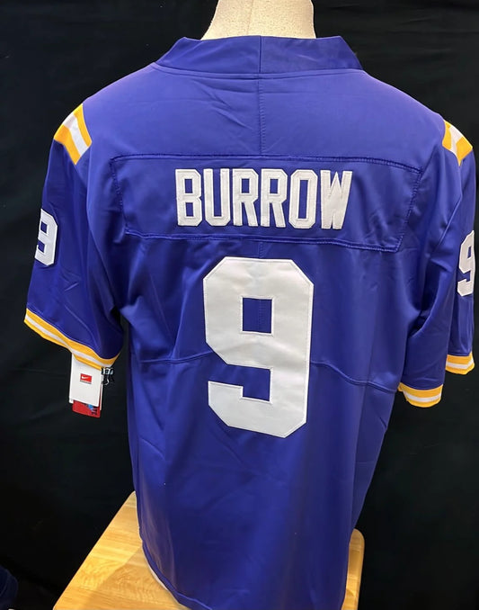 Joe Burrow LSU Tigers Jersey Purple