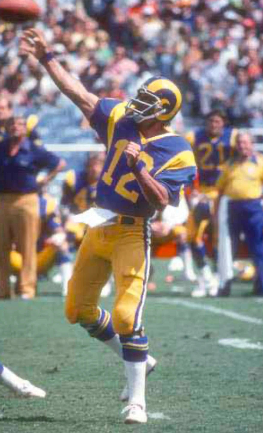 Joe Namath Los Angeles Rams NFL Mitchell & Ness Jersey Blue