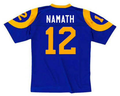 Joe Namath Los Angeles Rams NFL Mitchell & Ness Jersey Blue