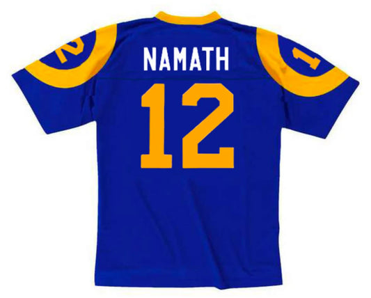 Joe Namath Los Angeles Rams NFL Mitchell & Ness Jersey Blue