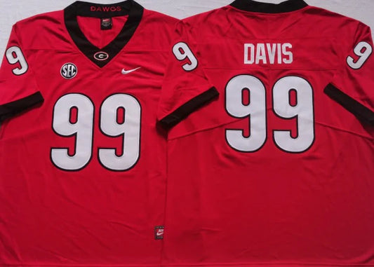 Jordan Davis Georgia Bulldogs Jersey Nike red