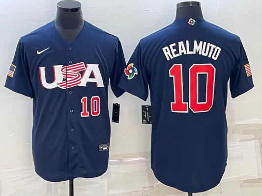 J.T. Realmuto Team USA Baseball Jersey Nike Blue