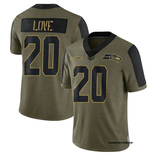 Julian Love Seattle Seahawks Official NFL Jersey Nike Salute to Service