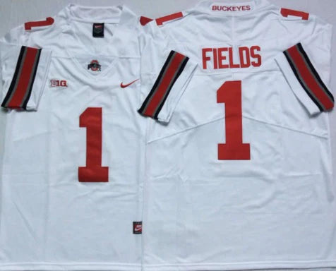 Justin Fields Ohio State Buckeyes Jersey white