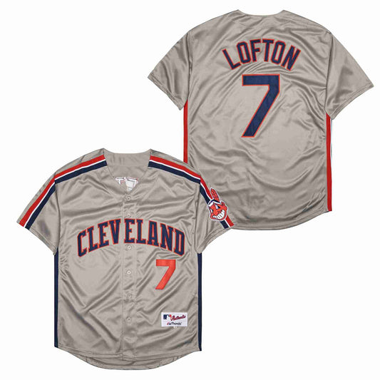 Kenny Lofton Cleveland Indians Jersey Majestic gray