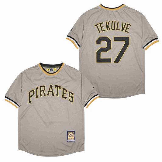 Kent Tekulve Pittsburgh Pirates Jersey Mitchell & Ness Gray