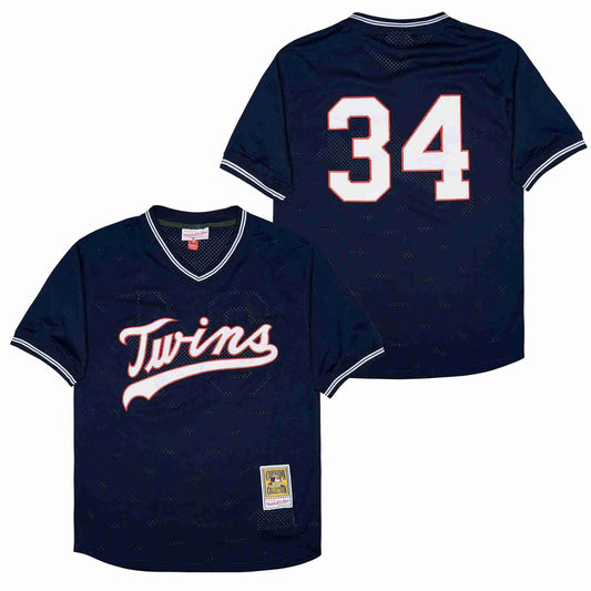 Kirby Puckett Minnesota Twins Jersey Mitchell & Ness Dark Blue