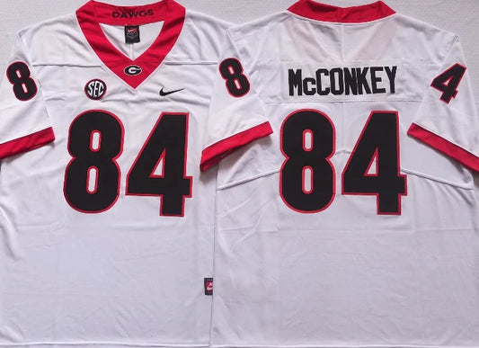 Ladd McConkey Georgia Bulldogs Jersey white