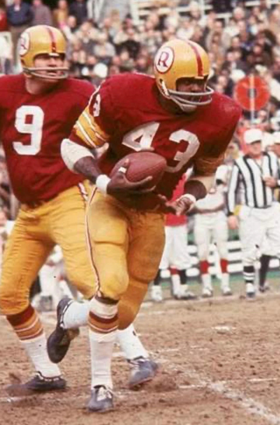 Larry Brown 1969 Washington Redskins Commanders Official NFL Mitchell & Ness Jersey Red