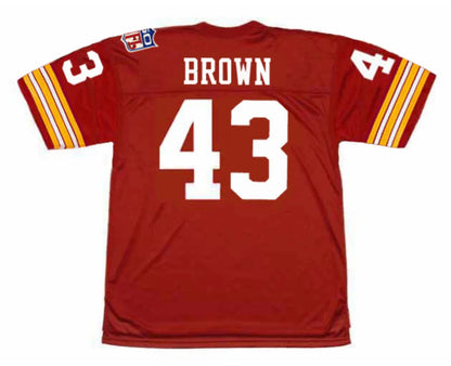 Larry Brown 1969 Washington Redskins Commanders Official NFL Mitchell & Ness Jersey Red