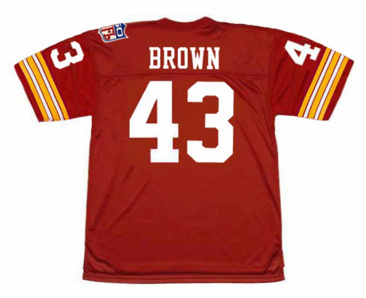 Larry Brown 1969 Washington Redskins Commanders Official NFL Mitchell & Ness Jersey Red