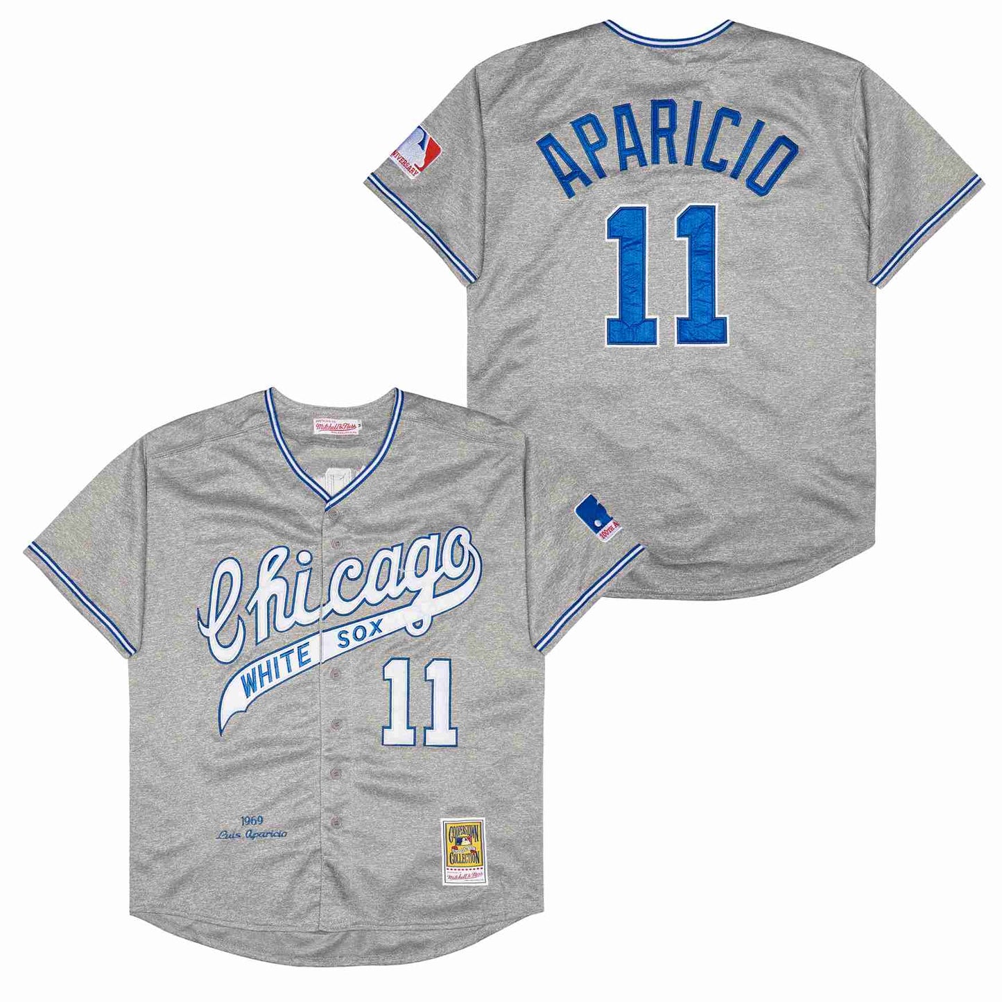 Luis Aparicio Chicago White Sox Jersey Mitchell & Ness Gray