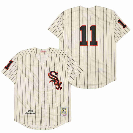 Luis Aparicio Chicago White Sox Jersey Mitchell & Ness White Pinstripe