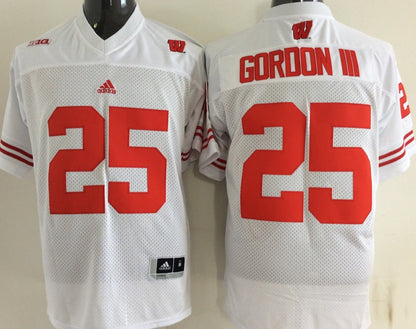 Melvin Gordon Wisconsin Badgers Jersey white