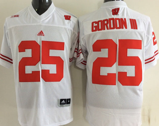 Melvin Gordon Wisconsin Badgers Jersey white