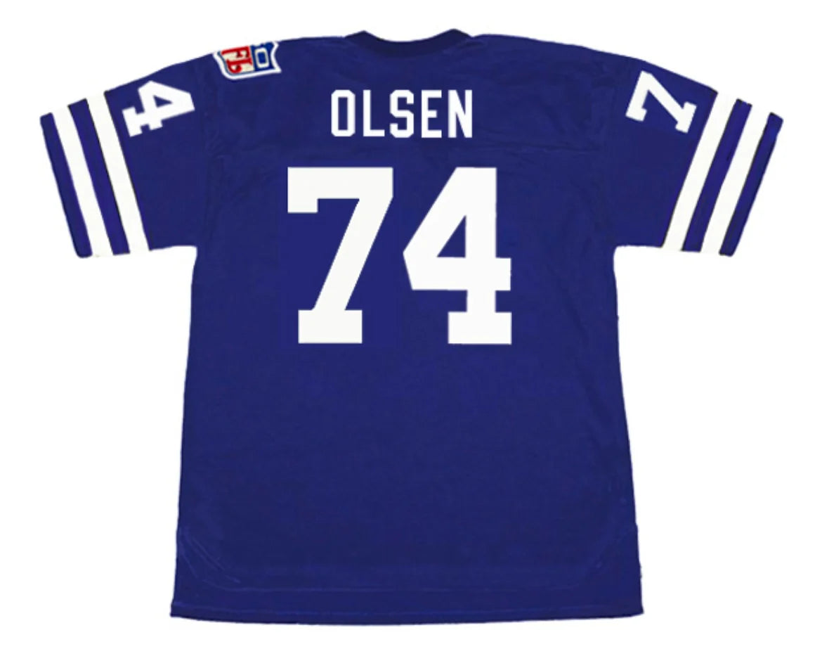 Merlin Olsen 1969 Los Angeles Rams NFL Mitchell & Ness Jersey blue