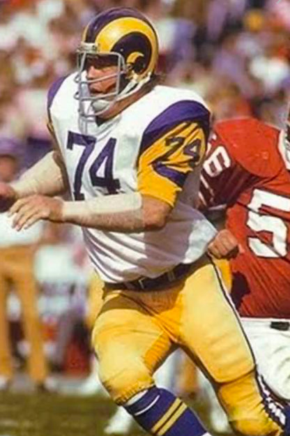 Merlin Olsen 1974 Los Angeles Rams NFL Mitchell & Ness Jersey